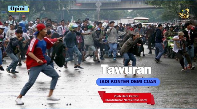 Tawuran jadi konten