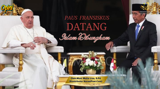 Paus Fransiskus datang, islam dibungkam